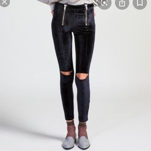 UNIF "ISH" Black Velvent Pants